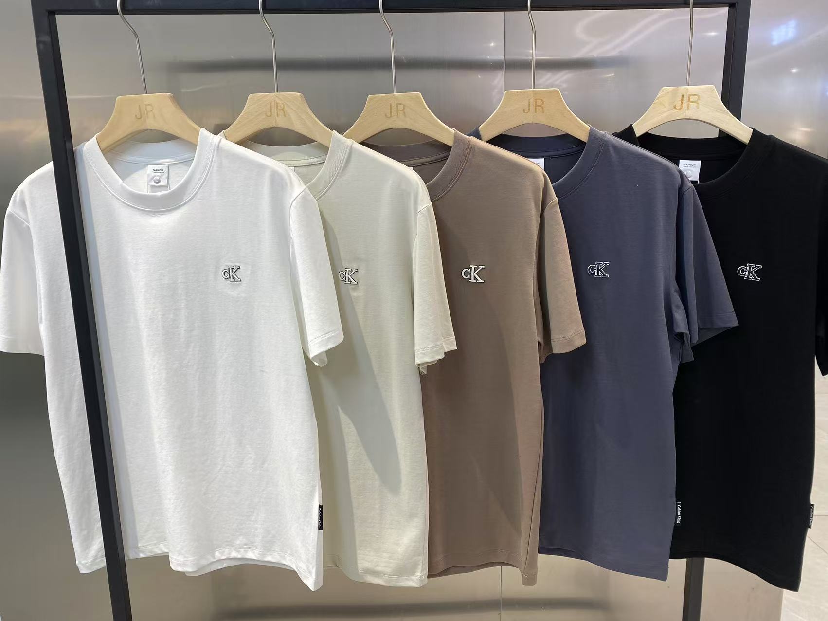 25801青年男装常规简约纯色短袖设计师宽松型春夏T恤夏季