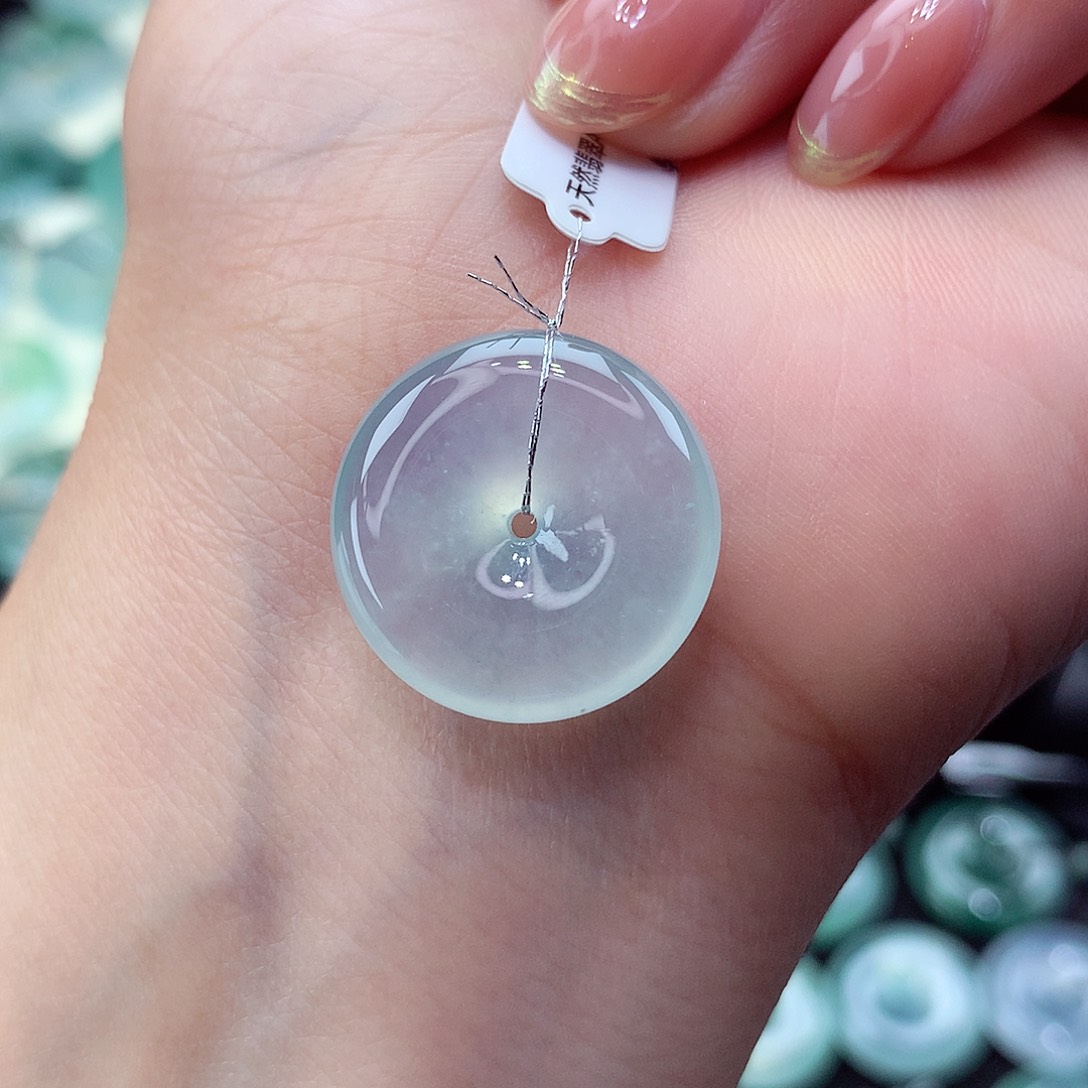 翡翠未镶嵌颈饰编号33尺寸19.6-5.9