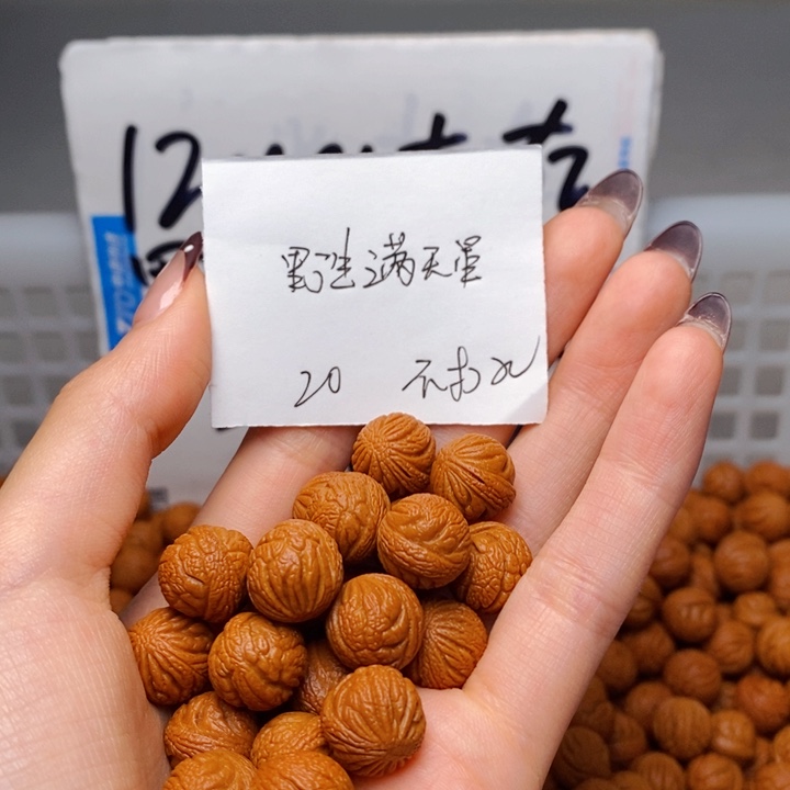 手串桃核12mm左右野生满天星20颗（不打孔）