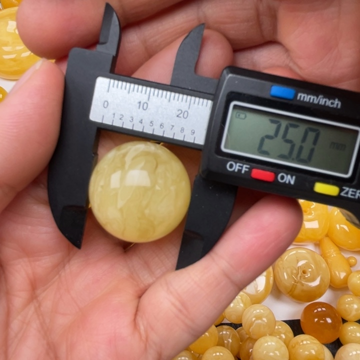 裸石蜜蜡未镶嵌蜜蜡圆珠