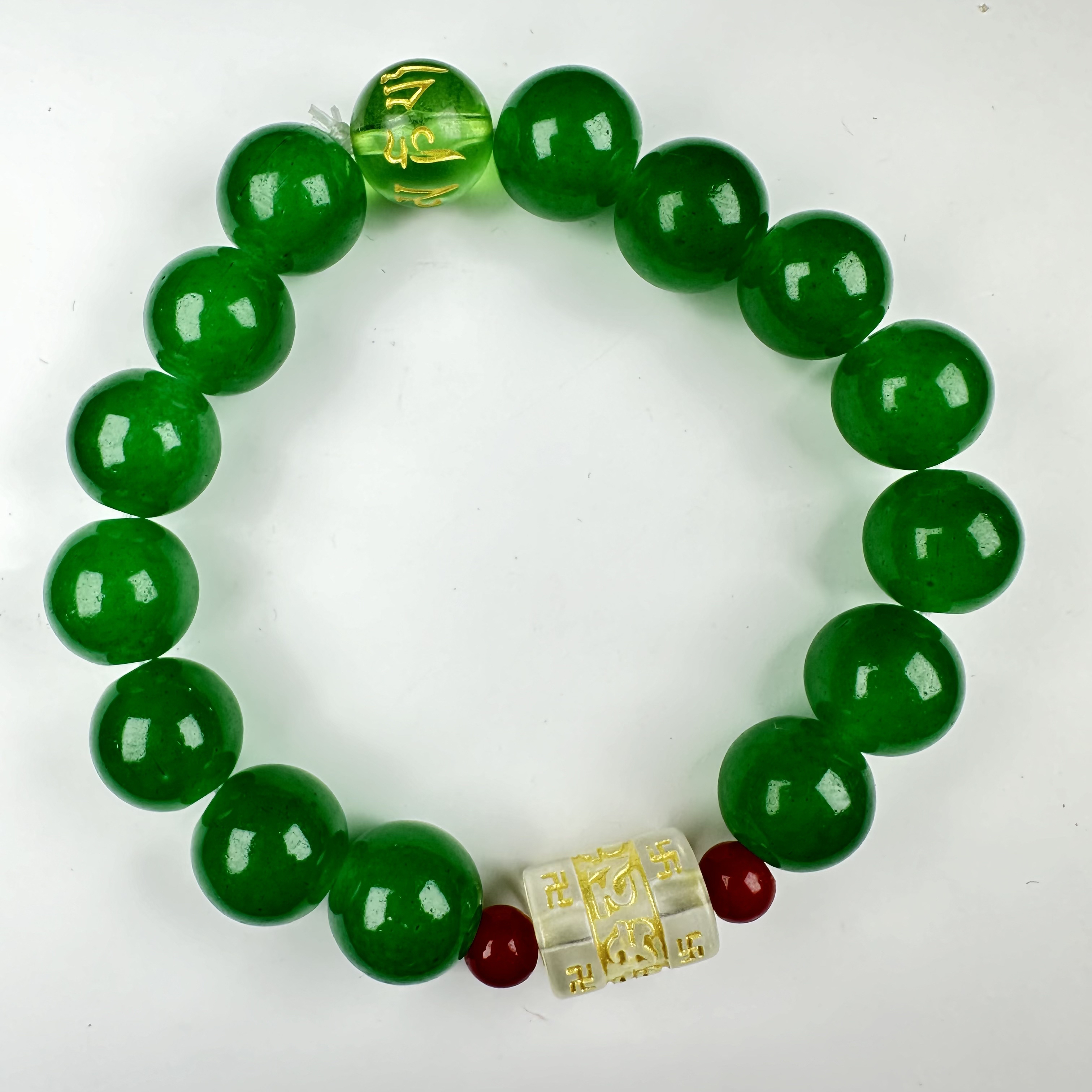 【静雯珠宝】W051 轻奢 芙蓉绿 设计款手串 多样性发其一