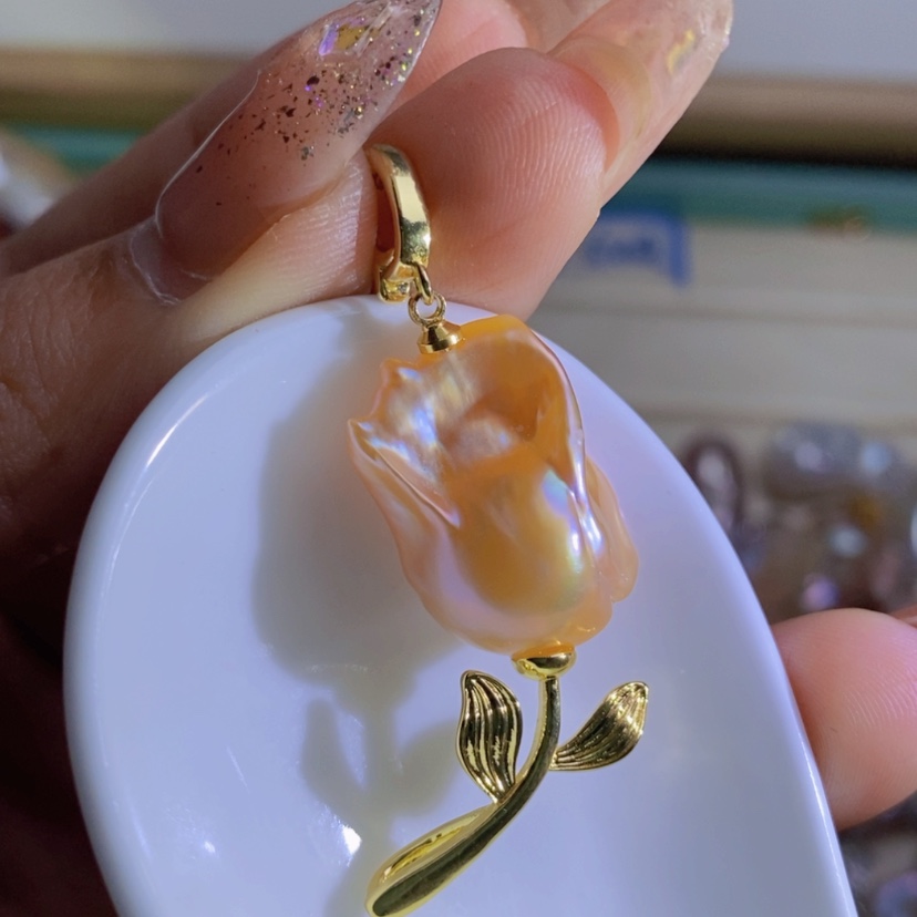 【闪购商品】淡水珍珠天然淡水珍珠（微瑕）合金