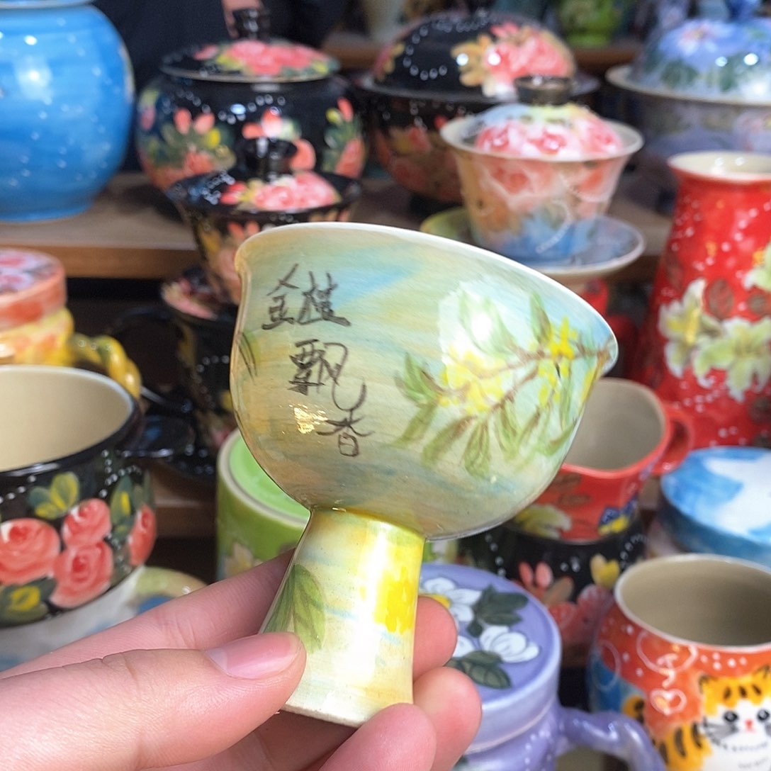 瓷片手绘陶瓷超赞的