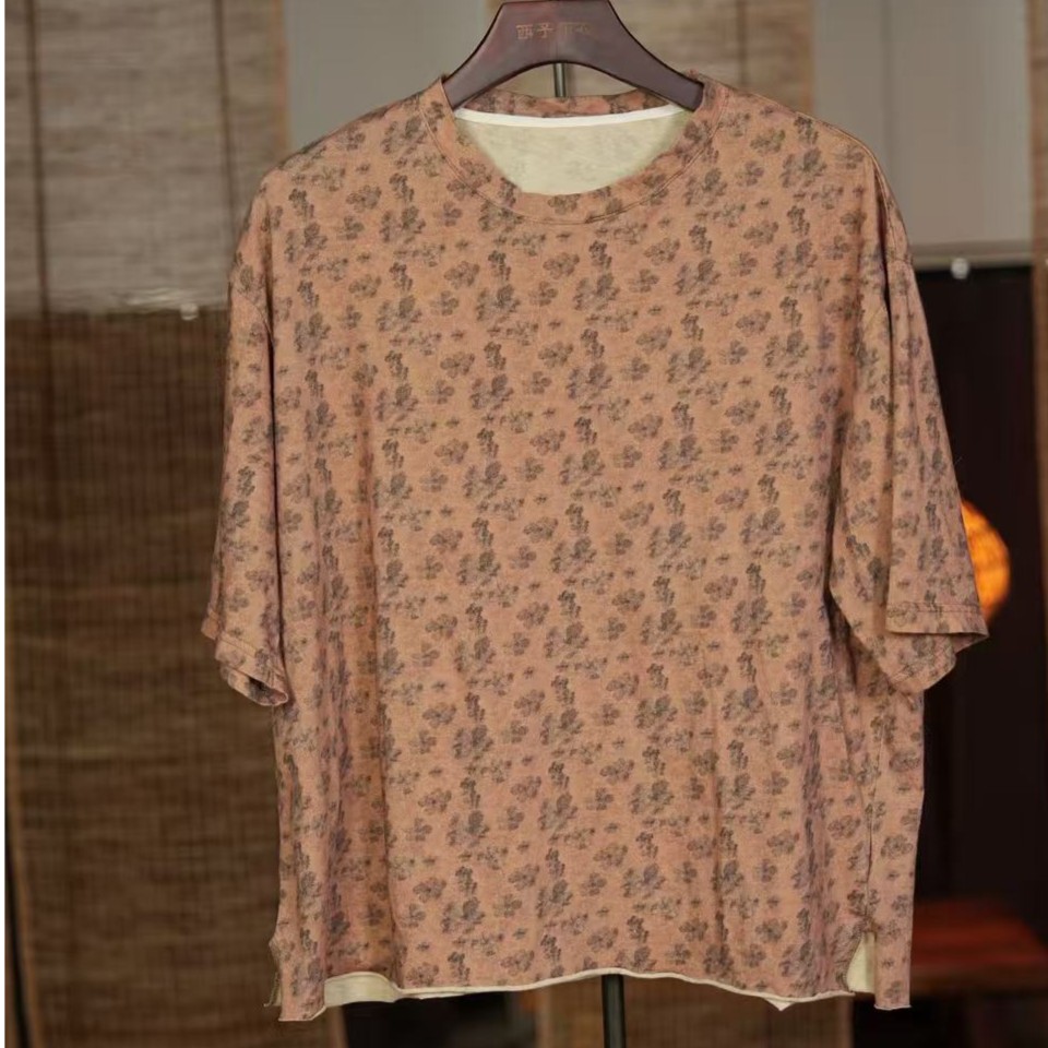 西子分享 7086-2 古兰木 印花 夏季 圆领【T恤】