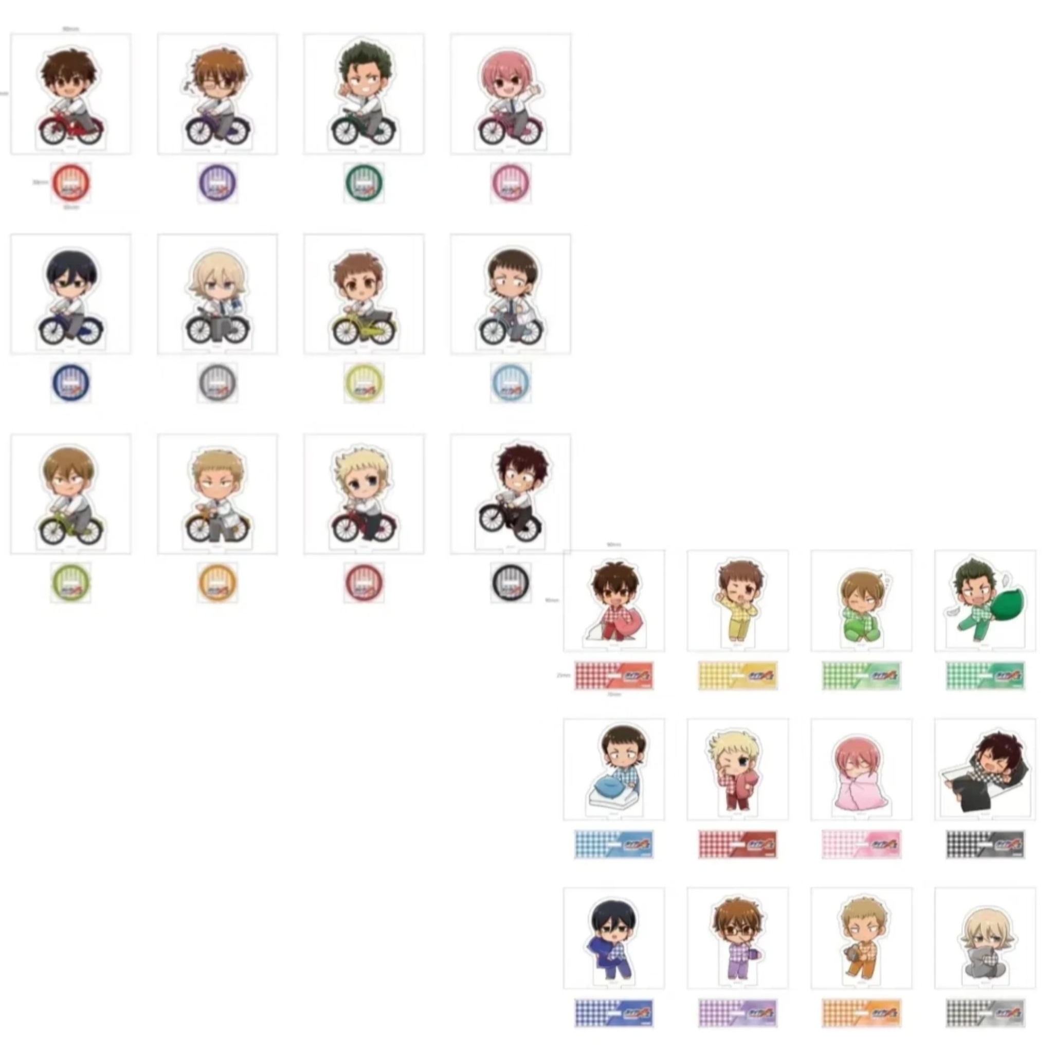 【代拆】钻石王牌 钻a睡衣/自行车Q版亚克力立牌 盲盒代拆