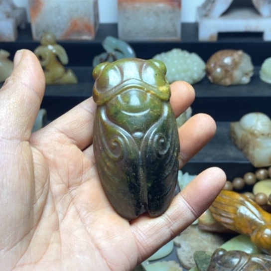 未镶嵌和田玉摆件遛*