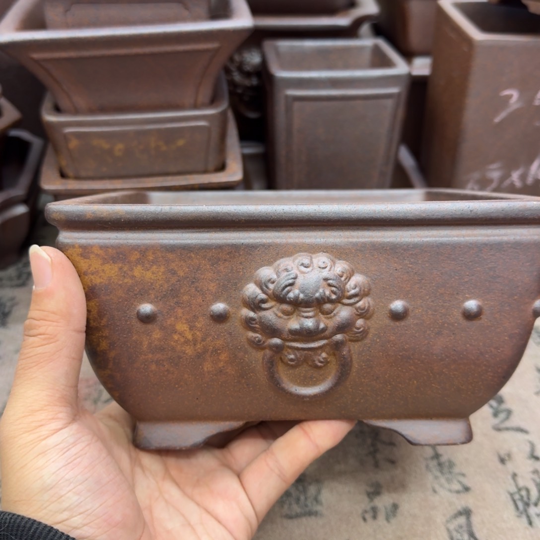 紫砂花盆56号宜兴紫砂正品花盆18x8