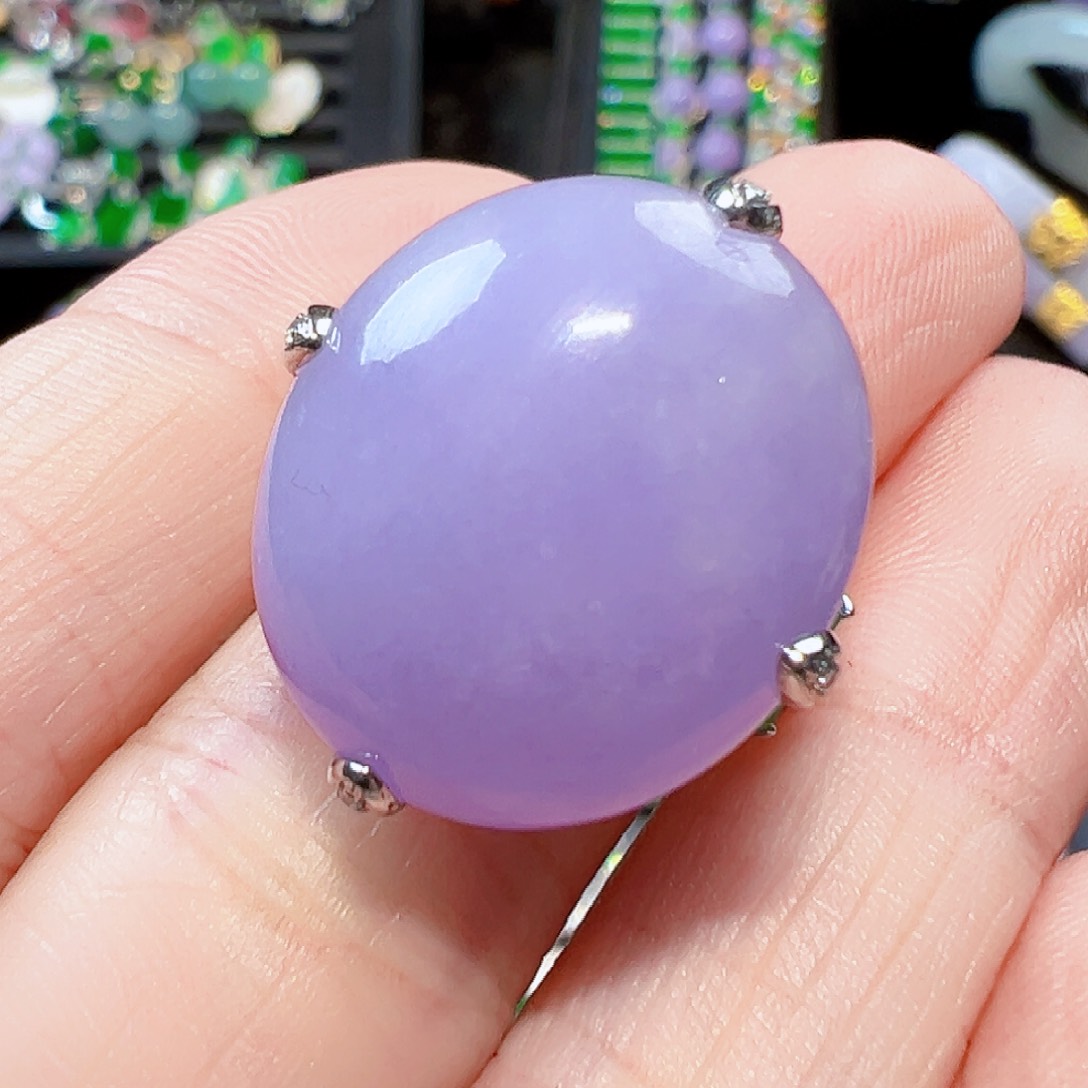 翡翠戒指18K金镶嵌签收后24小时鉴赏期