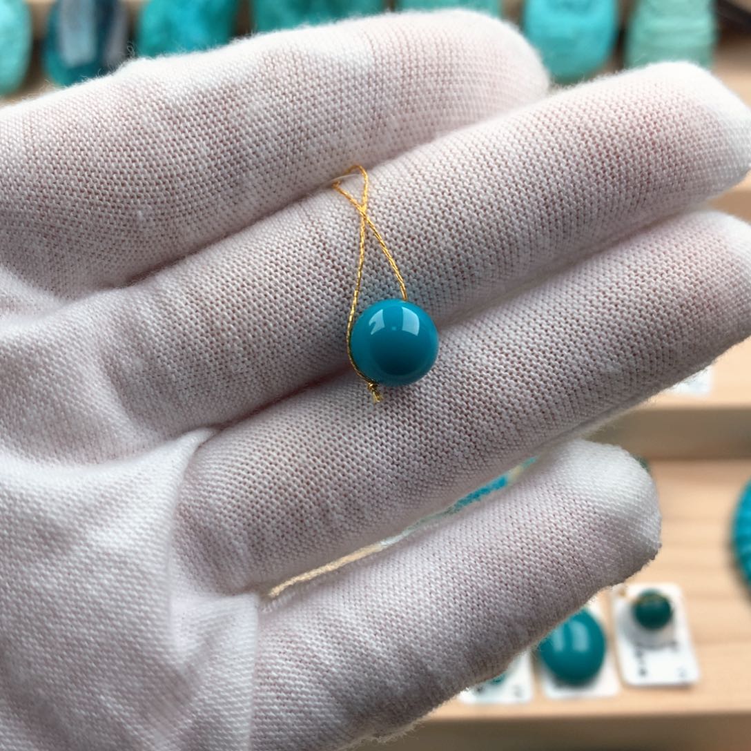 绿松石配饰未镶嵌卡9mm