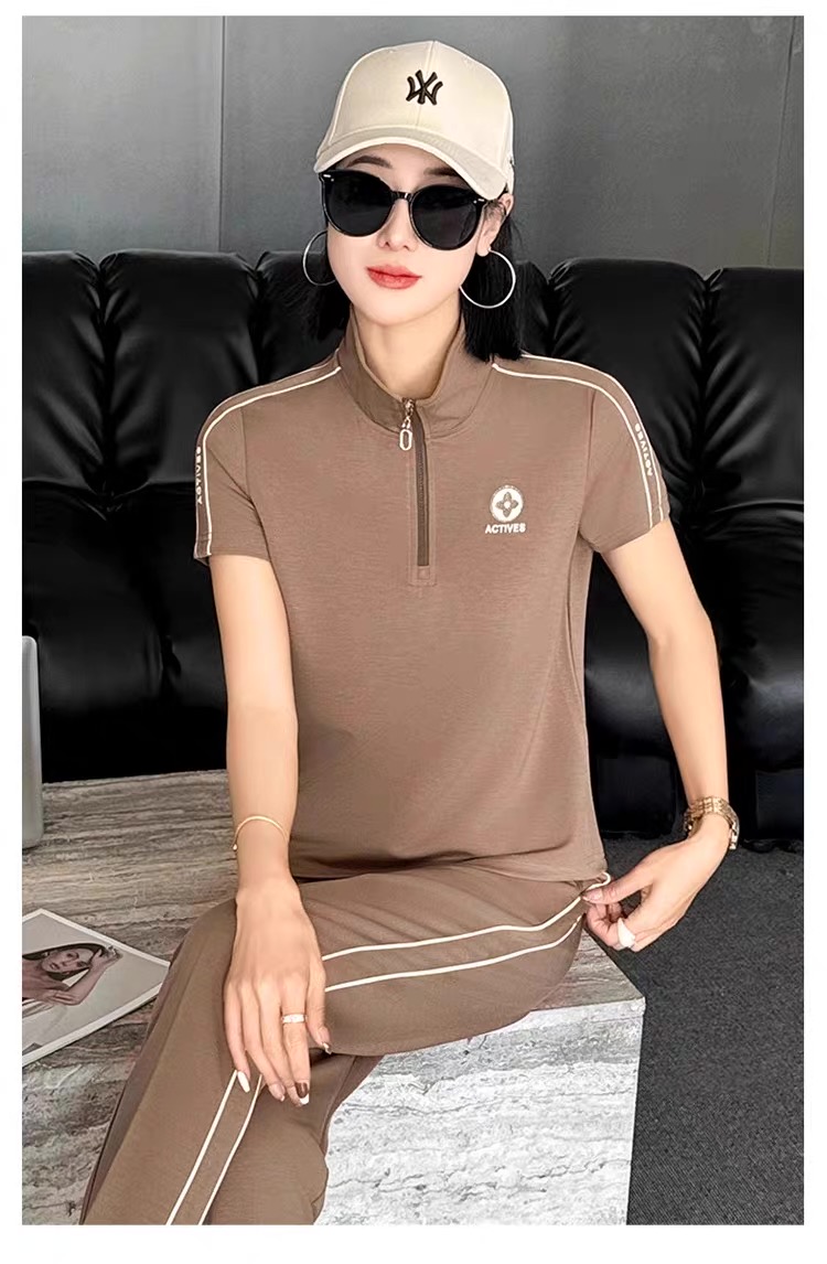 5231#新撤柜夏季品牌运动套装