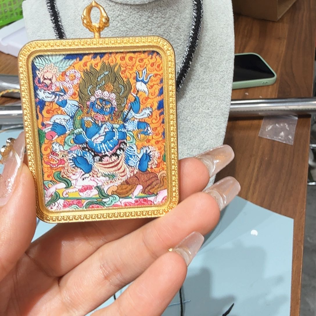 吊坠喜缘纯手绘唐卡非遗文化