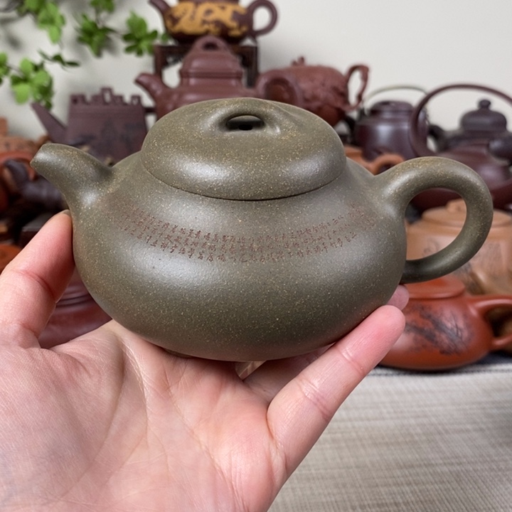 紫砂茶壶和*平豆青泥高货大漏不退不换