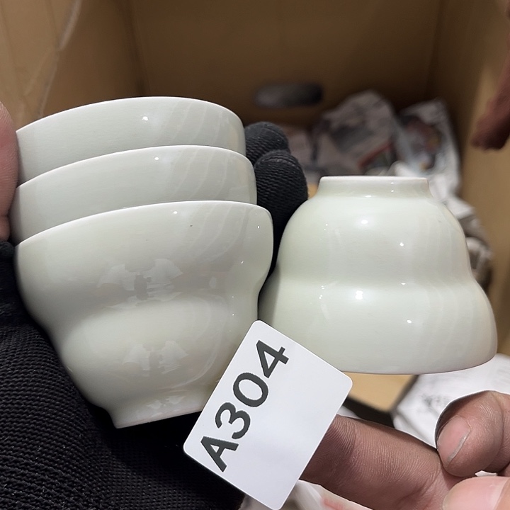 瓷片茶摆件工艺品摆件666