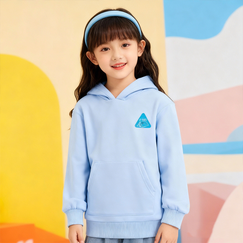 李宁卫衣女童冬季运动时尚系列加绒宽松套头连帽卫衣YWDT274-B品