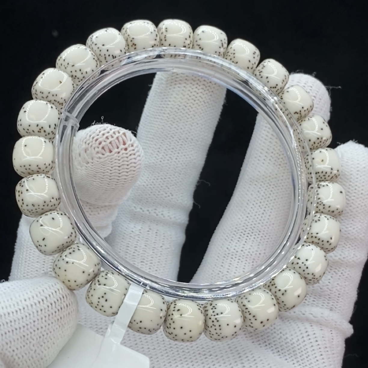 【SS09】海南原生态星月菩提【原白双白】9X8【一物一图】男女文玩手串