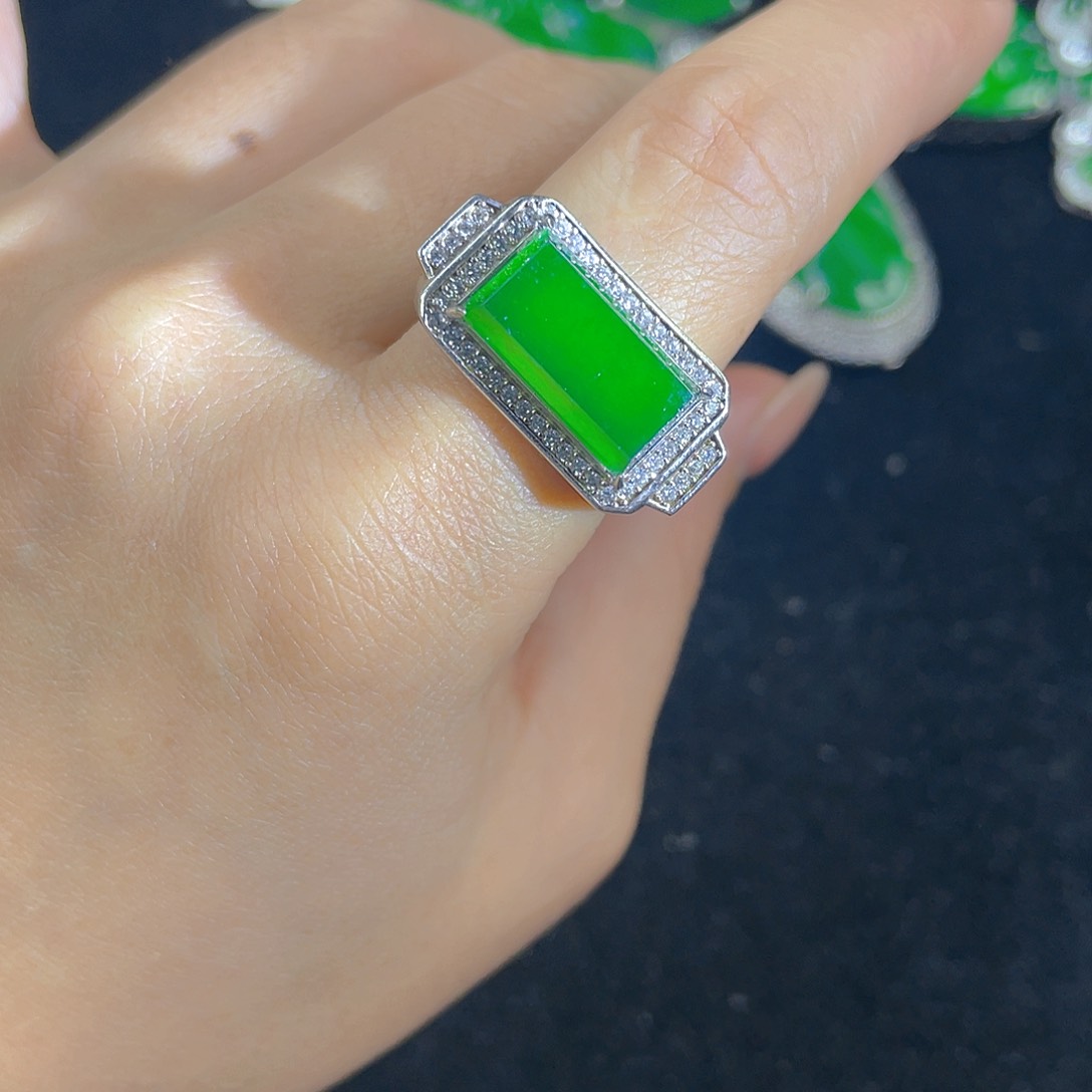 翡翠吊坠(不含链)银S925镶嵌