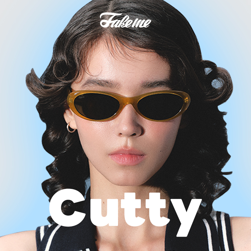 Fakeme【商场同款】宋祖儿同款板材椭圆框墨镜防紫外线小蛮腰 cutty