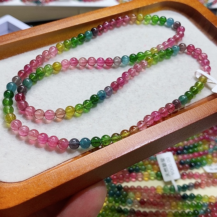 碧玺手链未镶嵌碧玺手串5,5