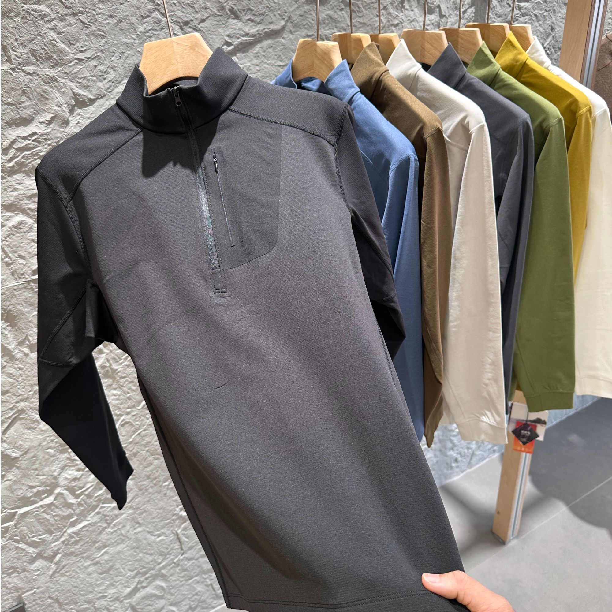 【多多家】长袖翻领立领秋冬高领半拉链卫衣【6019】