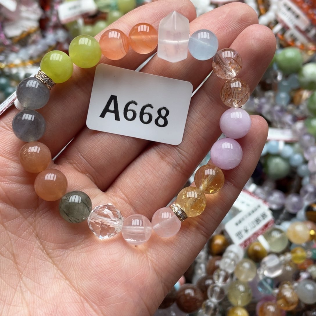 未镶嵌手链水晶多样性