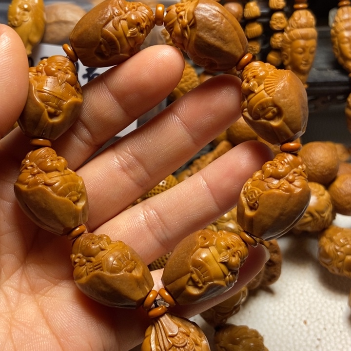 【闪购商品】橄榄核手串/手链包衣财神1.9