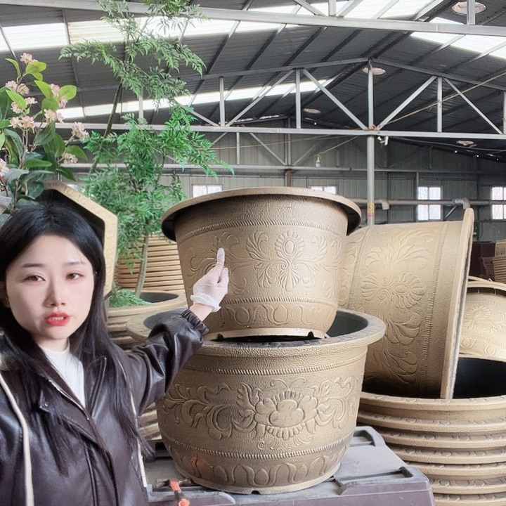 圆形60花盆2个有孔