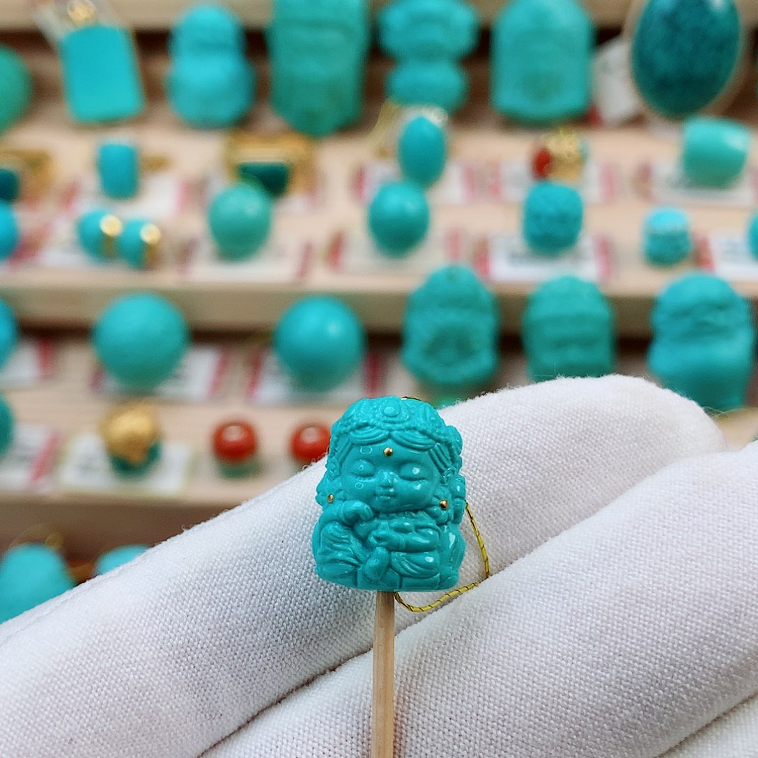 未镶嵌绿松石珠宝半成品