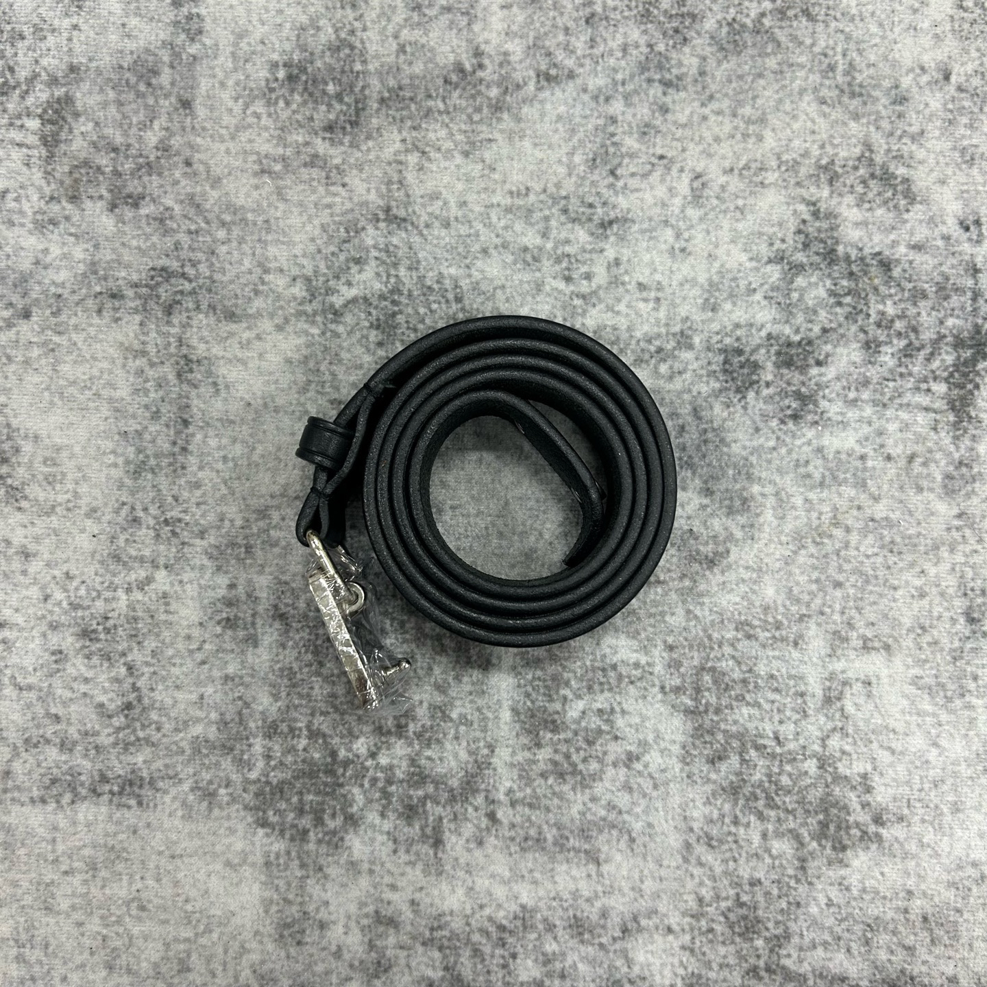 99新 maje D2 铁牌logo黑色腰带（pm）