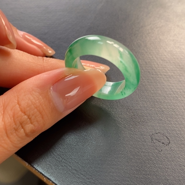 石英质玉戒指未镶嵌秋*天然