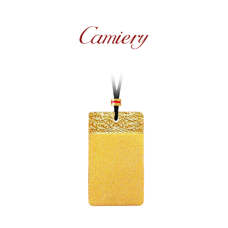 CAMIERY新中式轻奢古法无事牌项链经典祥云纹