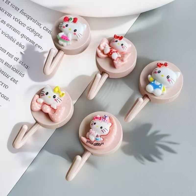 卡通三丽鸥可爱Kitty猫挂钩承重强力无痕粘胶宿舍门后浴室小粘钩