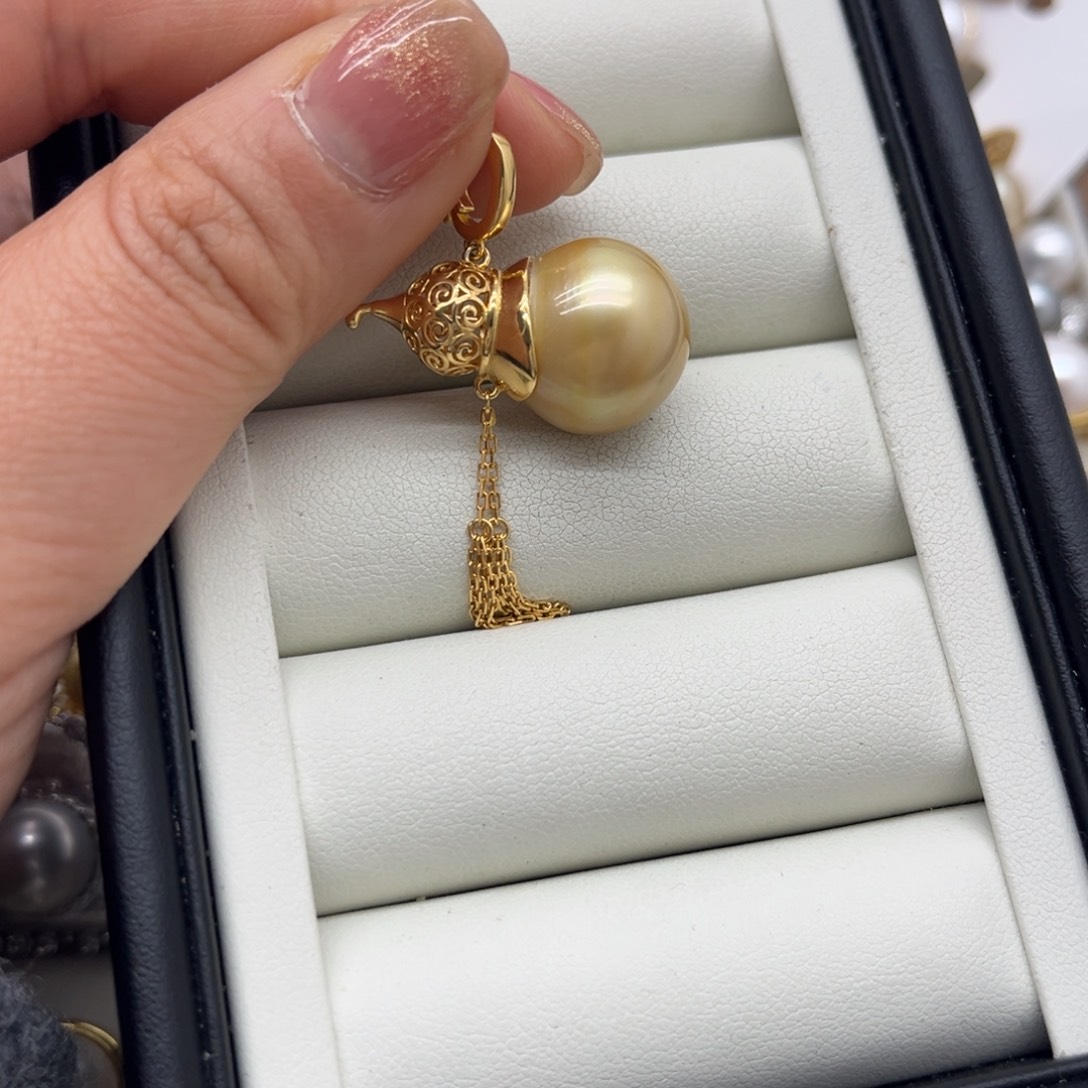 海水珍珠吊坠(不含链)银S925镶嵌