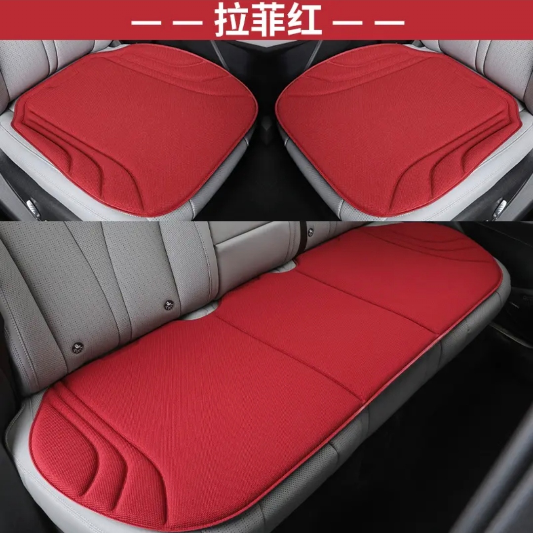 四季通用乳胶棉海藻纤维汽车坐垫透气防滑免固定时尚高级