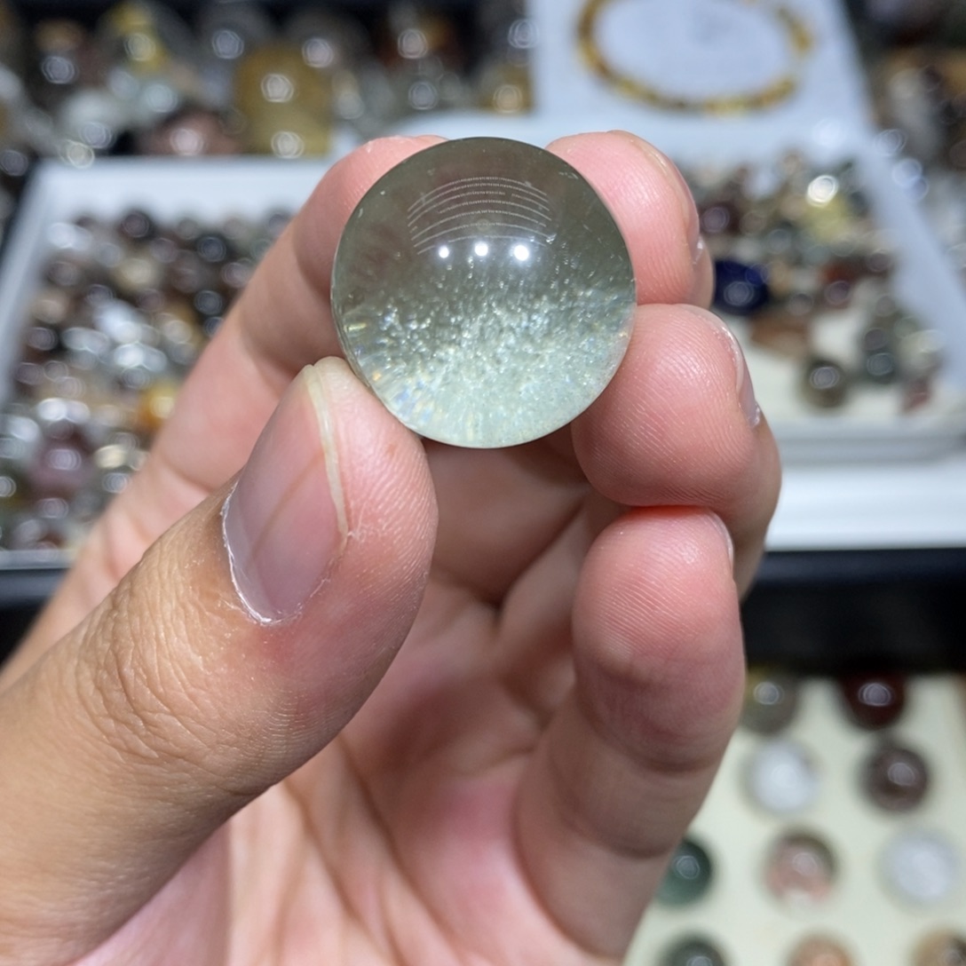 水晶圆珠20mm未镶嵌水晶