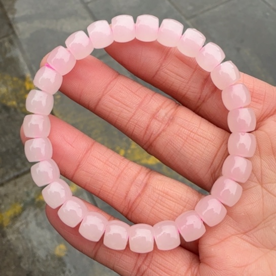 和田玉手链未镶嵌高端卡8冰粉，完美