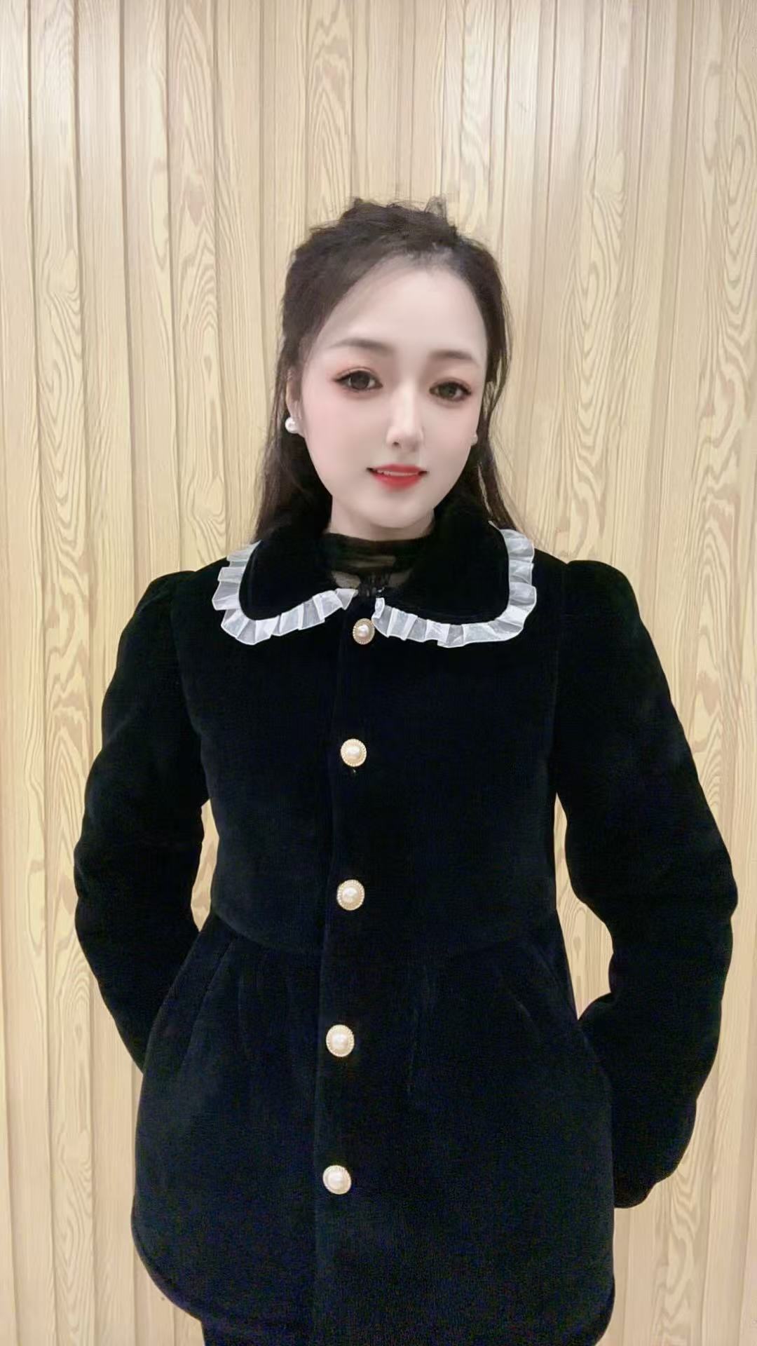 (06款）蕾丝娃娃领睡衣洋气冬季秋冬三层加厚可外穿家居服套装睡衣