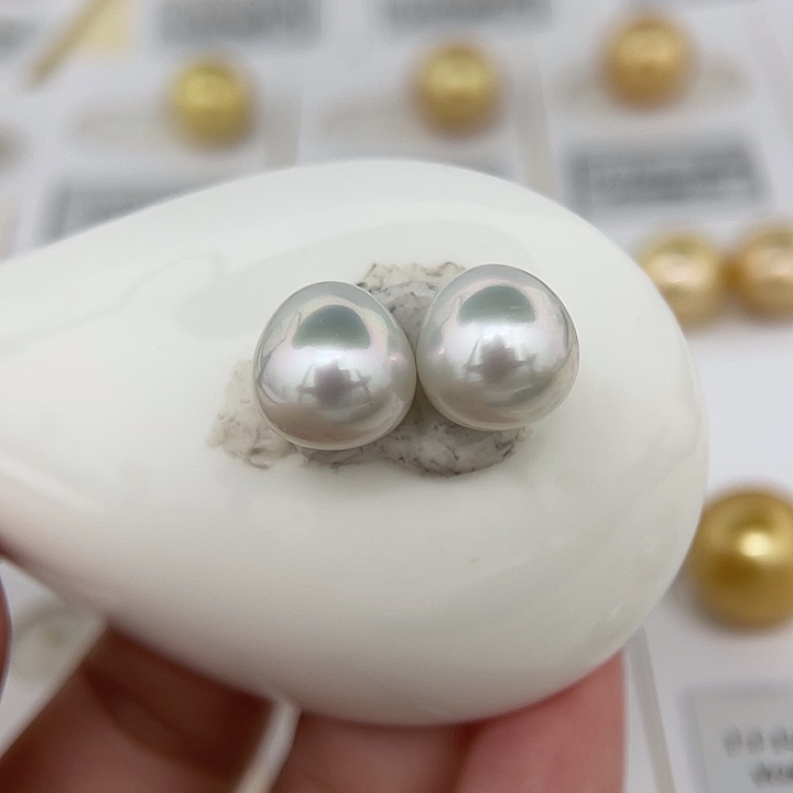 颈饰海水珍珠未镶嵌10.9 澳白 青粉H7