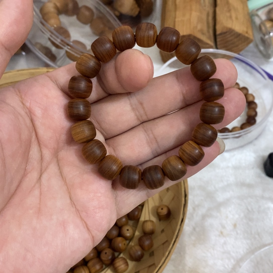 檀香木手串/手链O*s沉水1.0-11横纹黑肉