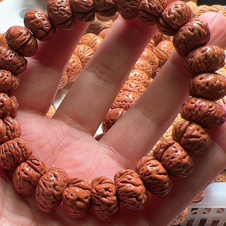 桃核手串红皮蟠桃生命之源桃核手串14尺