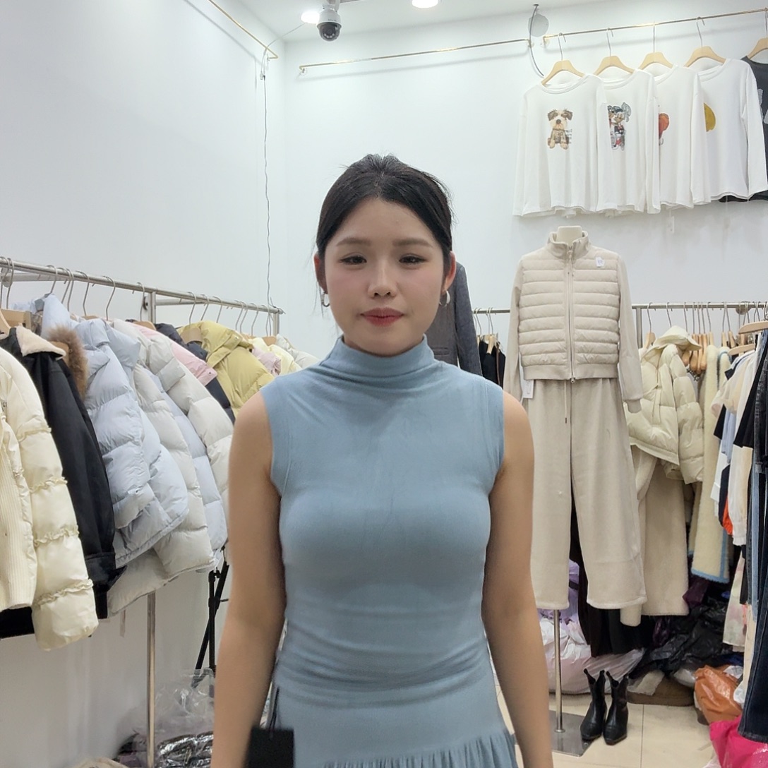 蓝色套装两件套no退