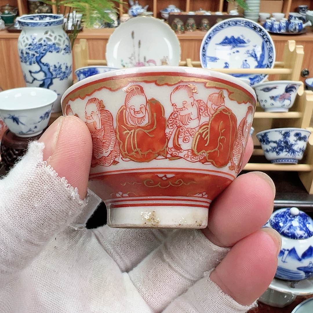 柴窑茶具茶壶茶杯