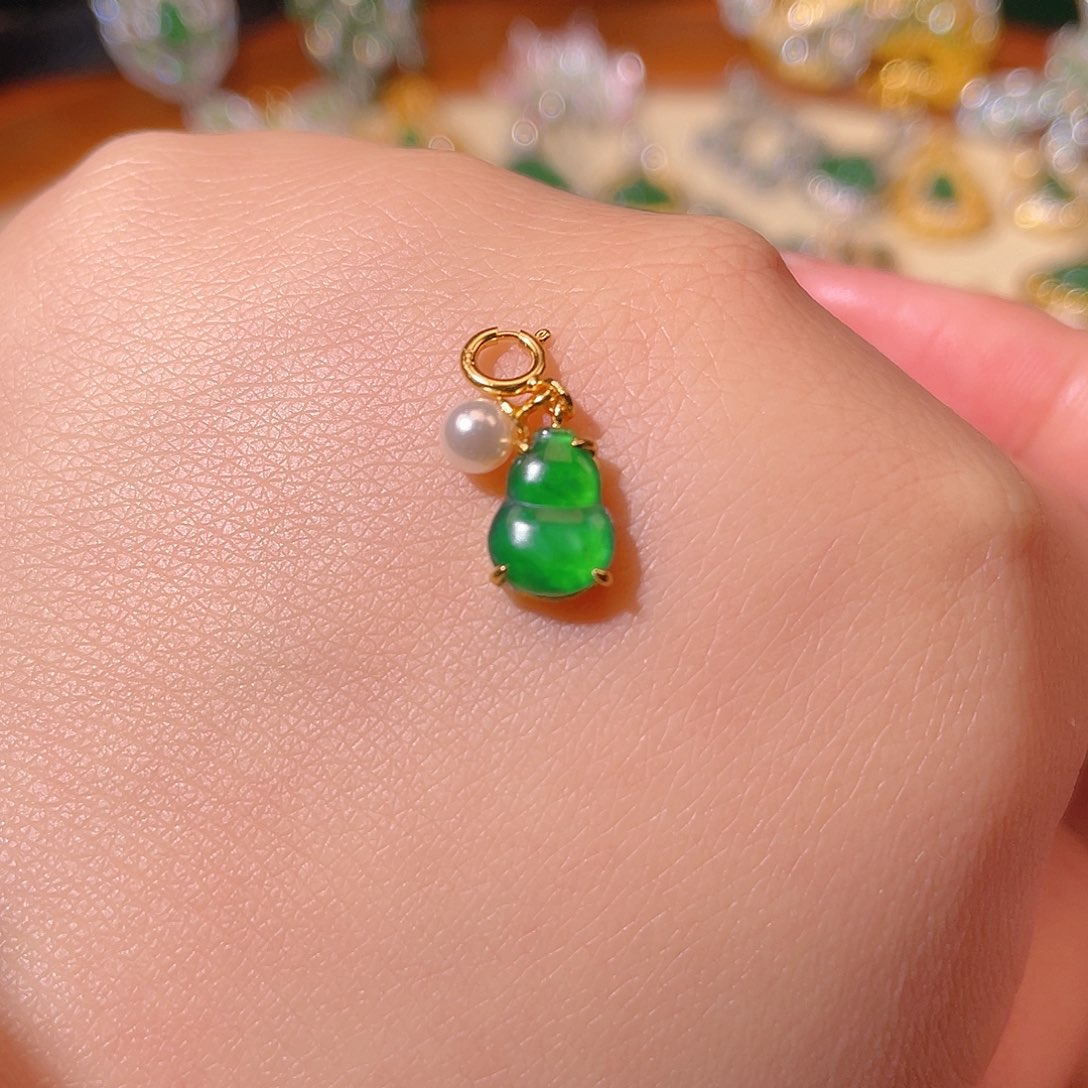 翡翠吊坠(不含链)银S925镶嵌