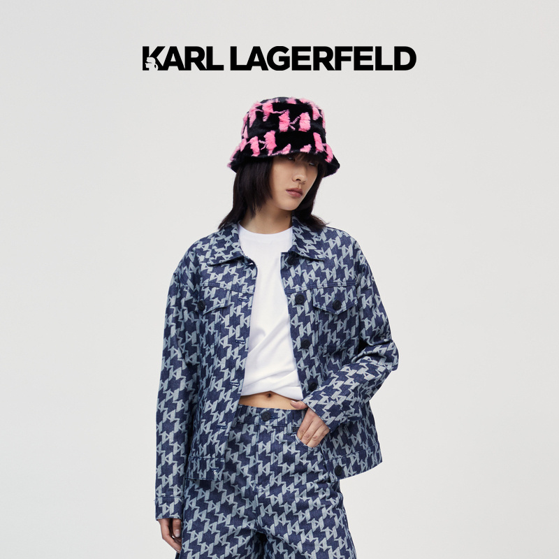 【董小姐专属】KARL LAGERFELD卡尔拉格斐新款牛仔短款外套226L1442