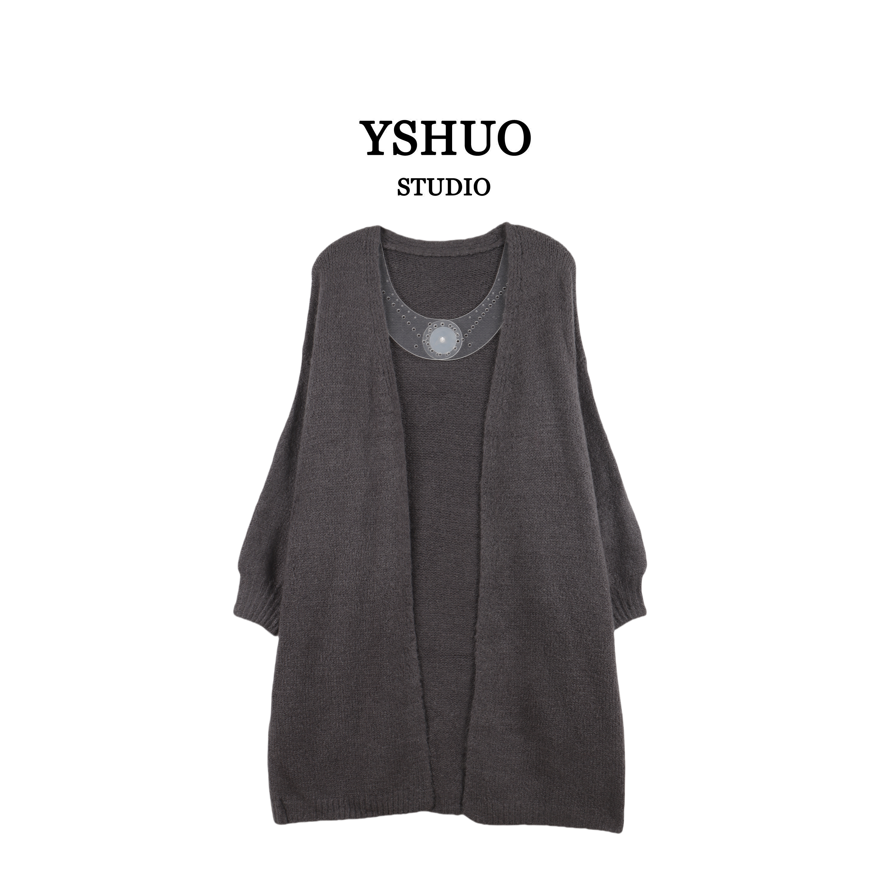 【红红推荐】慵懒宽松无扣子长款毛衣开衫 871