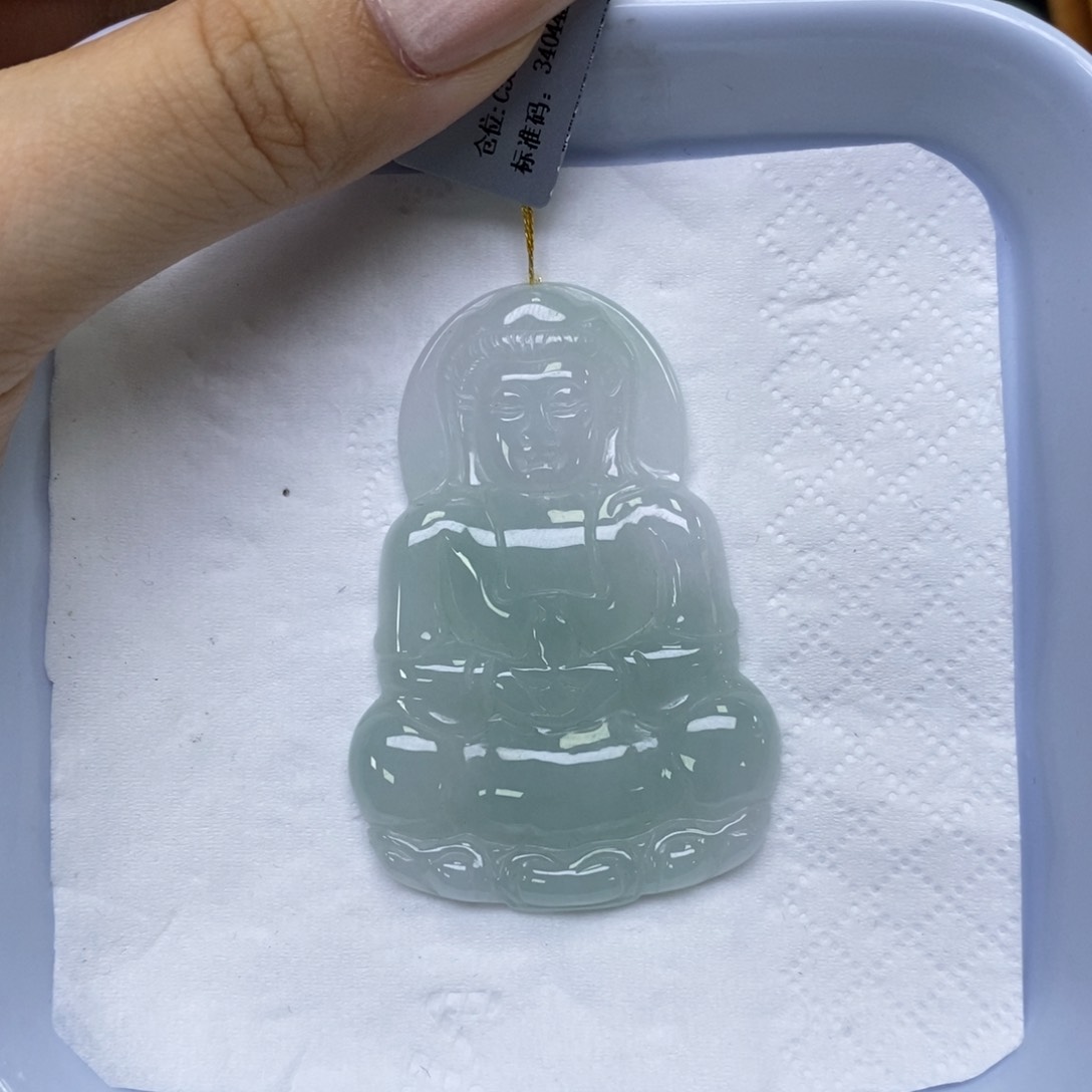 颈饰未镶嵌翡翠观音