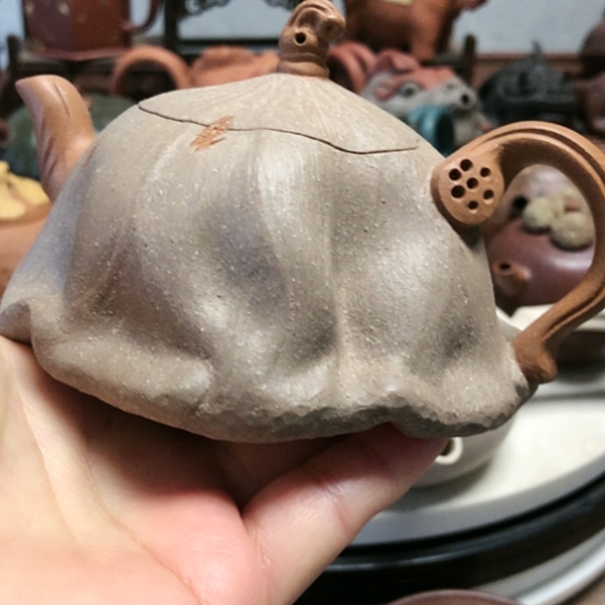 【闪购商品】紫砂茶壶口上一丢宽口，可以忽略