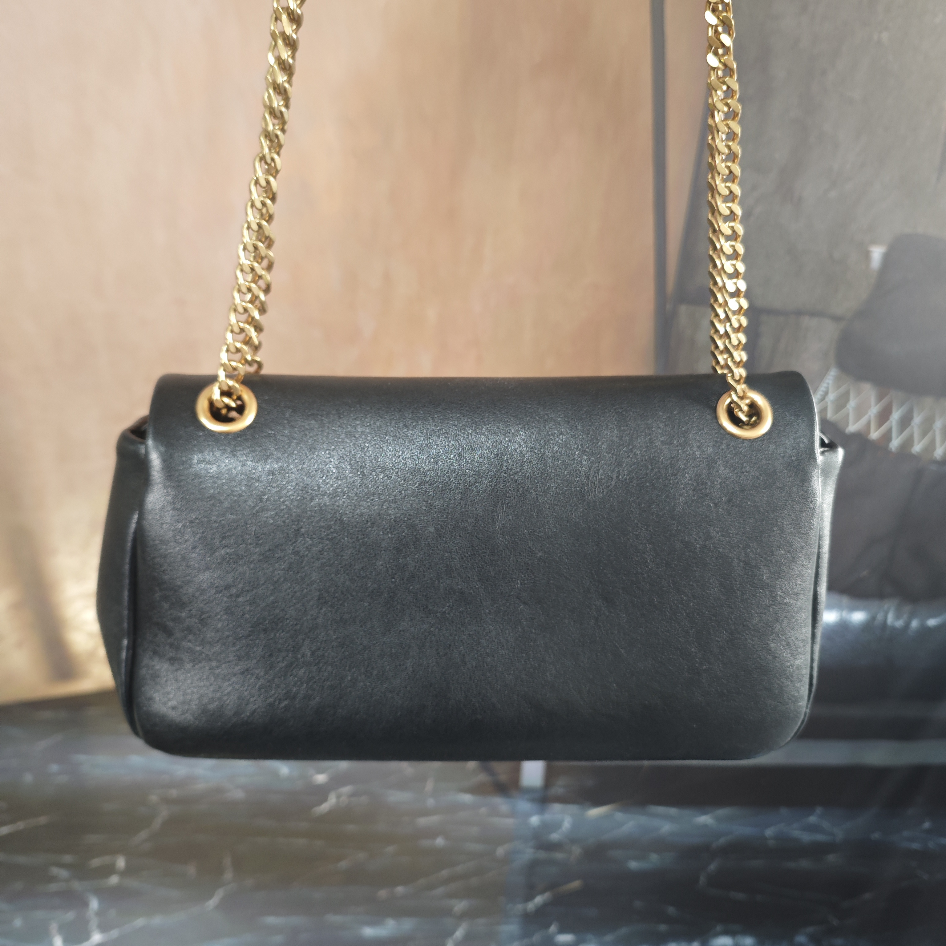 LQ-WITH-QUEEN真皮女包1链条黑色-小号0335