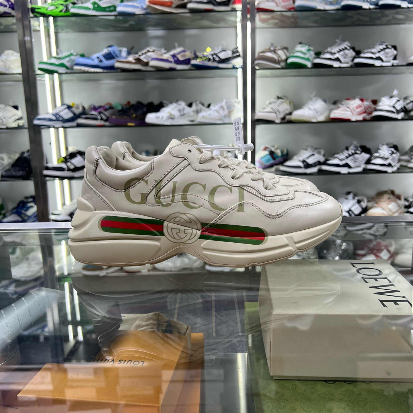 95新 GUCCI/古驰 腰带logo 老爹鞋 41码 YH20449