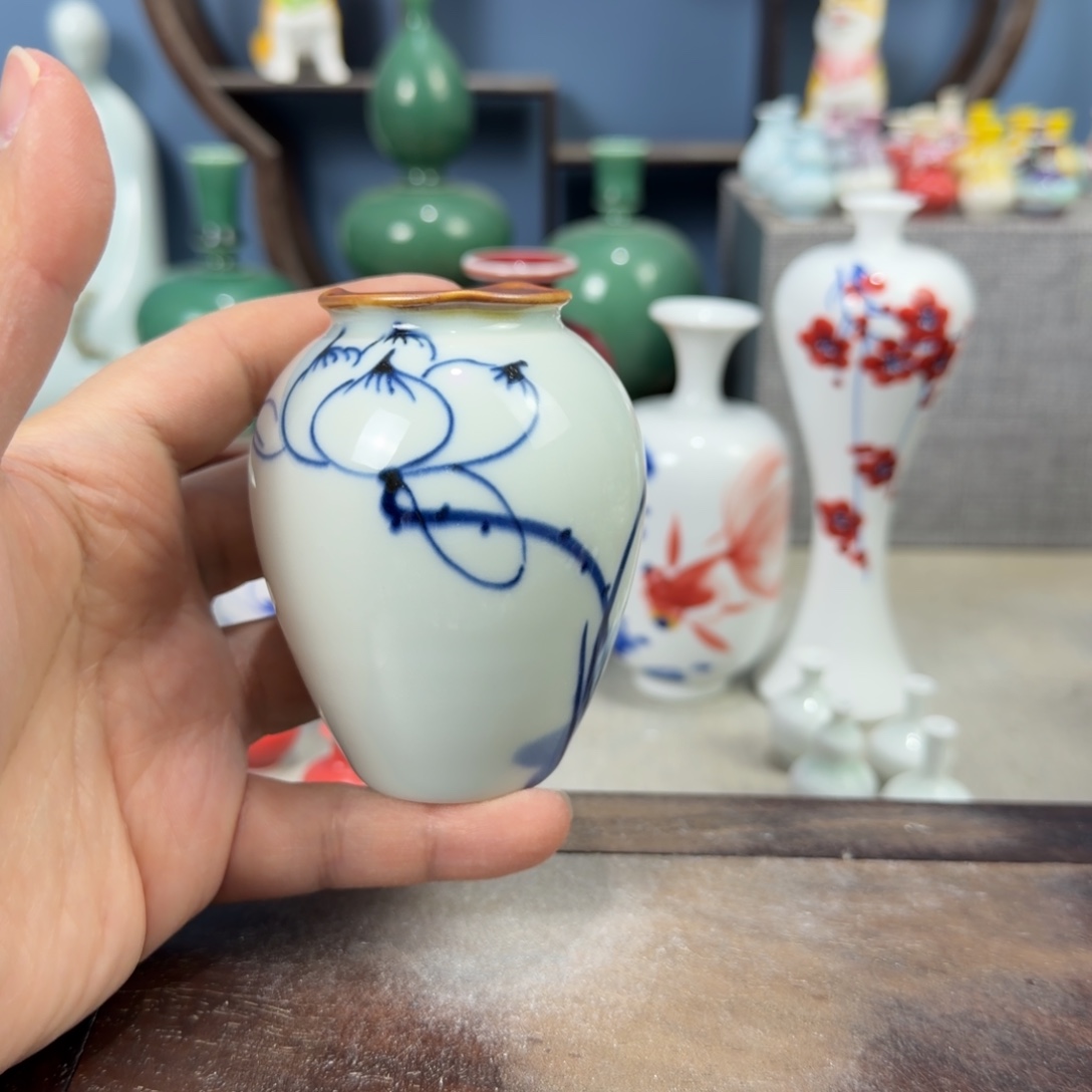 陶瓷手工小花器摆件