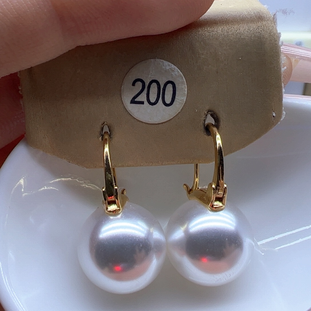 银S925镶嵌淡水珍珠耳饰
